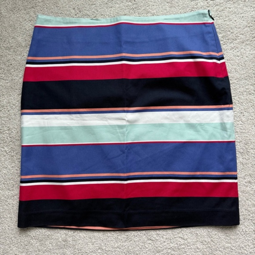 Talbots New Multicolor Striped Pencil Skirt Sz 14